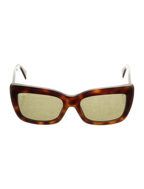 celine square sunglasses brown discount